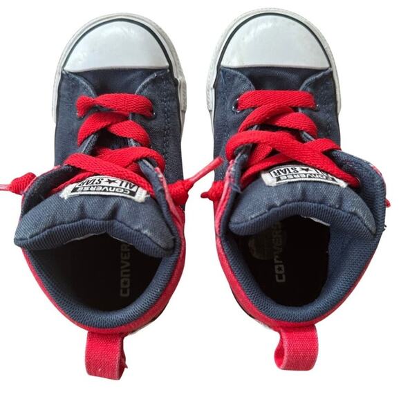 Converse All Star Chuck Taylor High Top Blue, Red, White 8 - Picture 5 of 7